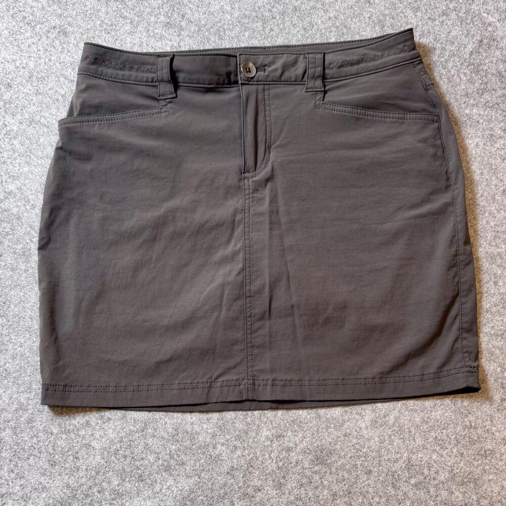 Eddie Bauer Womens Skort Size 6 Gray Hiking Travel Built In Shorts Stretch